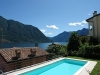 pool with lake views